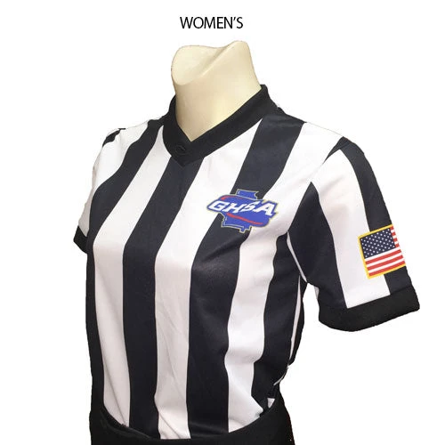 Men's Or Women's Available Georgia GHSA GHSA Logo Basketball Referee V-Neck