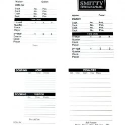Purchase Officials Supplies Other Football Accessories Smitty Game Cards With Penalty Tracking