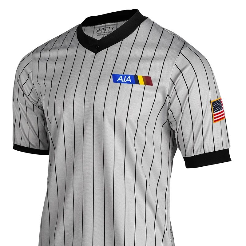 Smitty Apparel MADE IN THE USA Arizona AIA & CAA AIA Logo Dye Sublimated Grey V-Neck