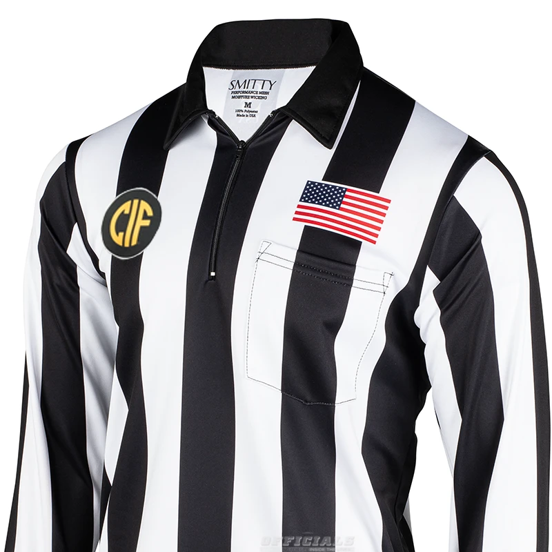 CHOOSE REGULAR OR WIDE SIDE PANEL California CBOA & CIF Smitty California CIF Logo 2 ΒΌ" Long Sleeve Football Shirts