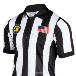 CHOOSE REGULAR OR WIDE SIDE PANEL Smitty California CIF Logo 2 ¼" Short Sleeve Football Shirts California CBOA & CIF