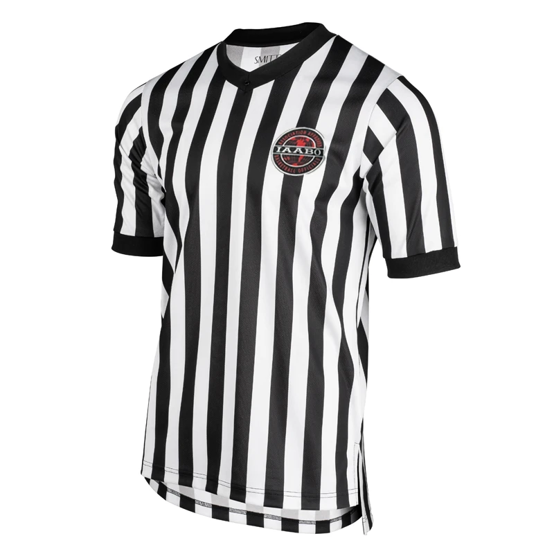 Flag On Back Of Shirt. Choose Men's Or Women's IAABO Logo Referee Shirt W/ Flag On Back