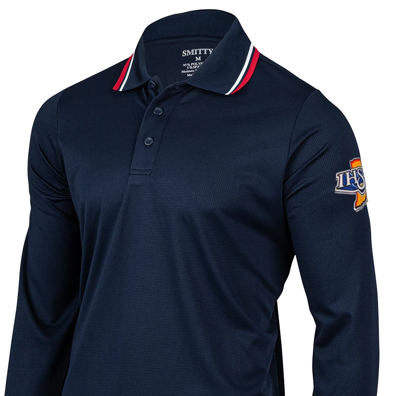 Navy Or Powder. Approved Starting In 2021 Indiana Logo Dye Sublimated Long Sleeve Umpire Shirts