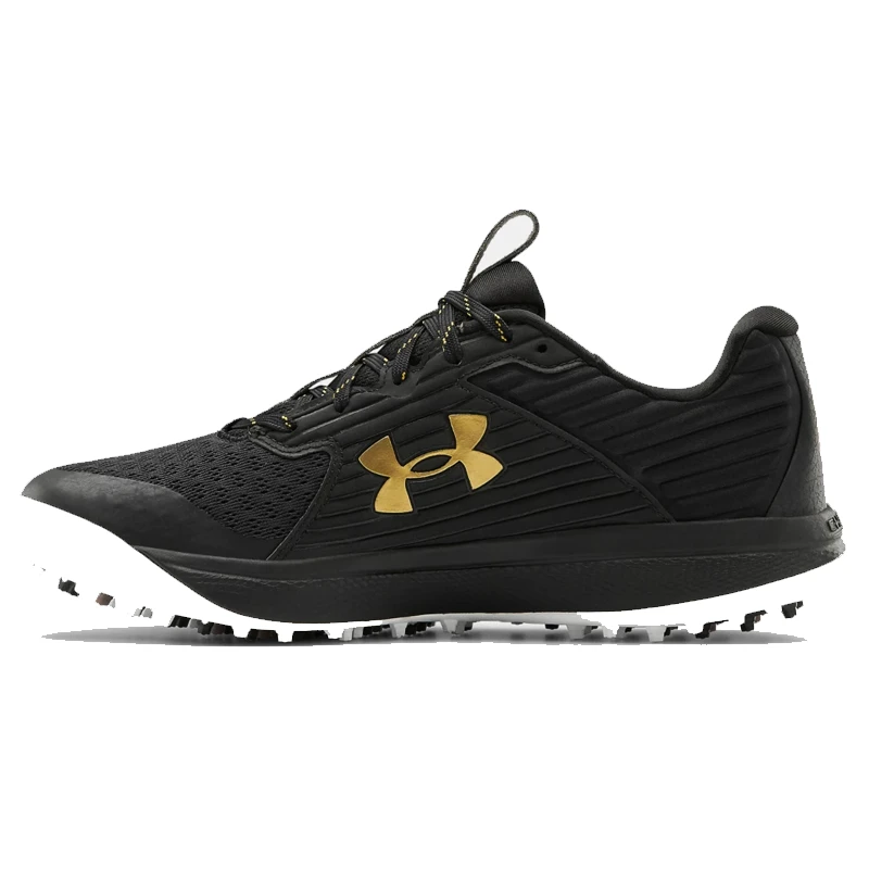 Field Shoes Under Armour Yard Turf Black Field Shoe With Gold Logo