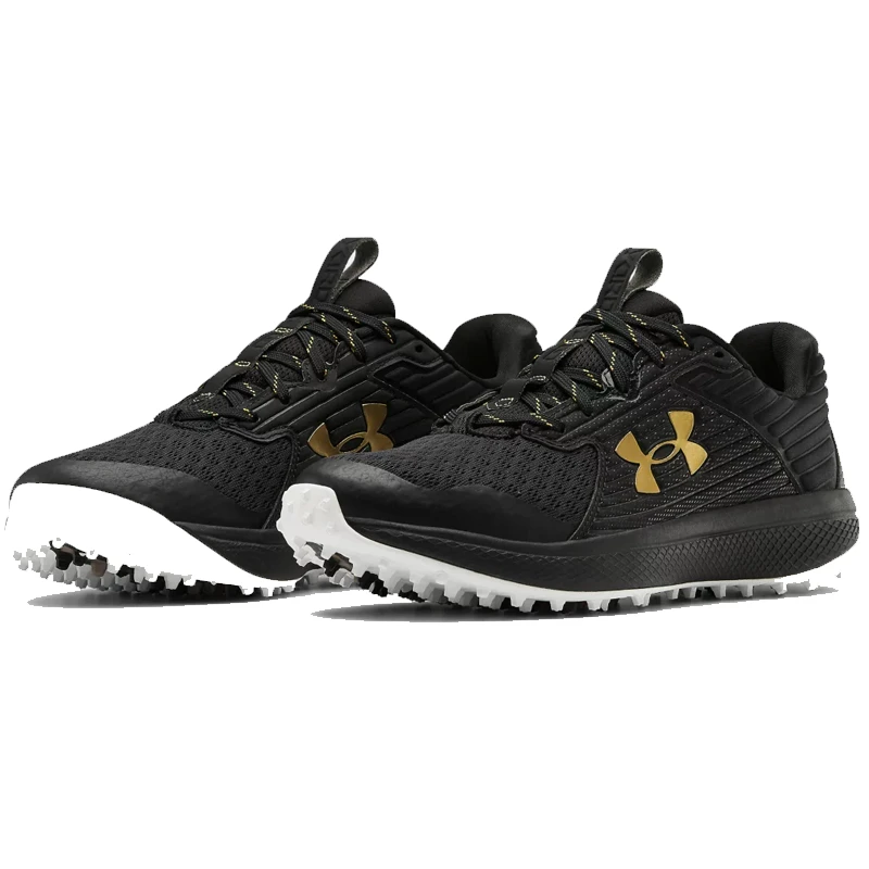 Field Shoes Under Armour Yard Turf Black Field Shoe With Gold Logo