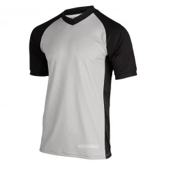 Smitty Apparel CO. Smitty Solid Grey W/ Black Sleeves & Side Panel V-Neck Shirts