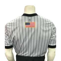 Flag On Back Of Shirt. Choose Men's Or Women's IAABO Logo Grey Referee Shirt W/ Flag On Back