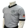 Flag On Back Of Shirt. Choose Men's Or Women's IAABO Logo Grey Referee Shirt W/ Flag On Left Sleeve