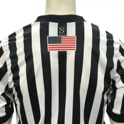 Flag On Back Of Shirt. Choose Men's Or Women's IAABO Logo Referee Shirt W/ Flag On Back
